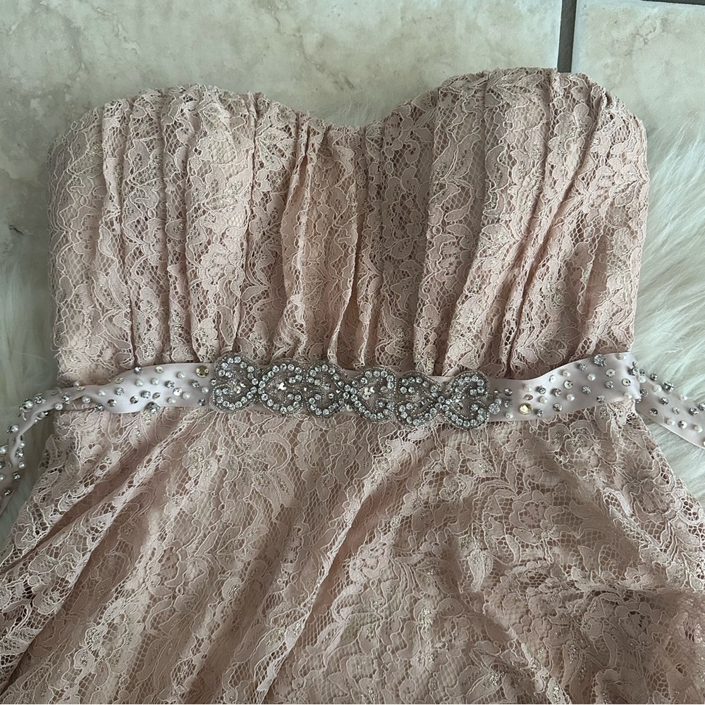 Sequin Hearts Lace Mini Dress - Picture 2 of 8